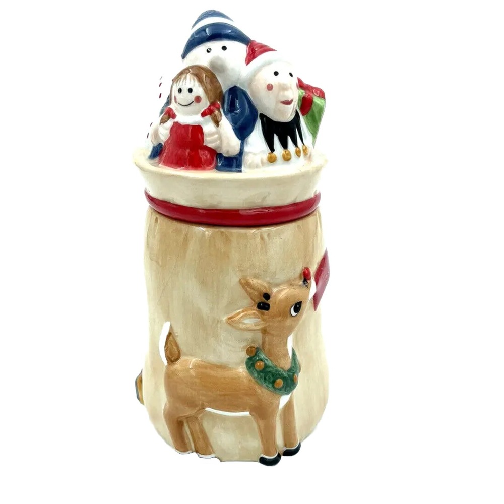 Lenox Rudolph The Red Nosed Reindeer Toy Sack Lid Coffee‎ Mug NEW No Box